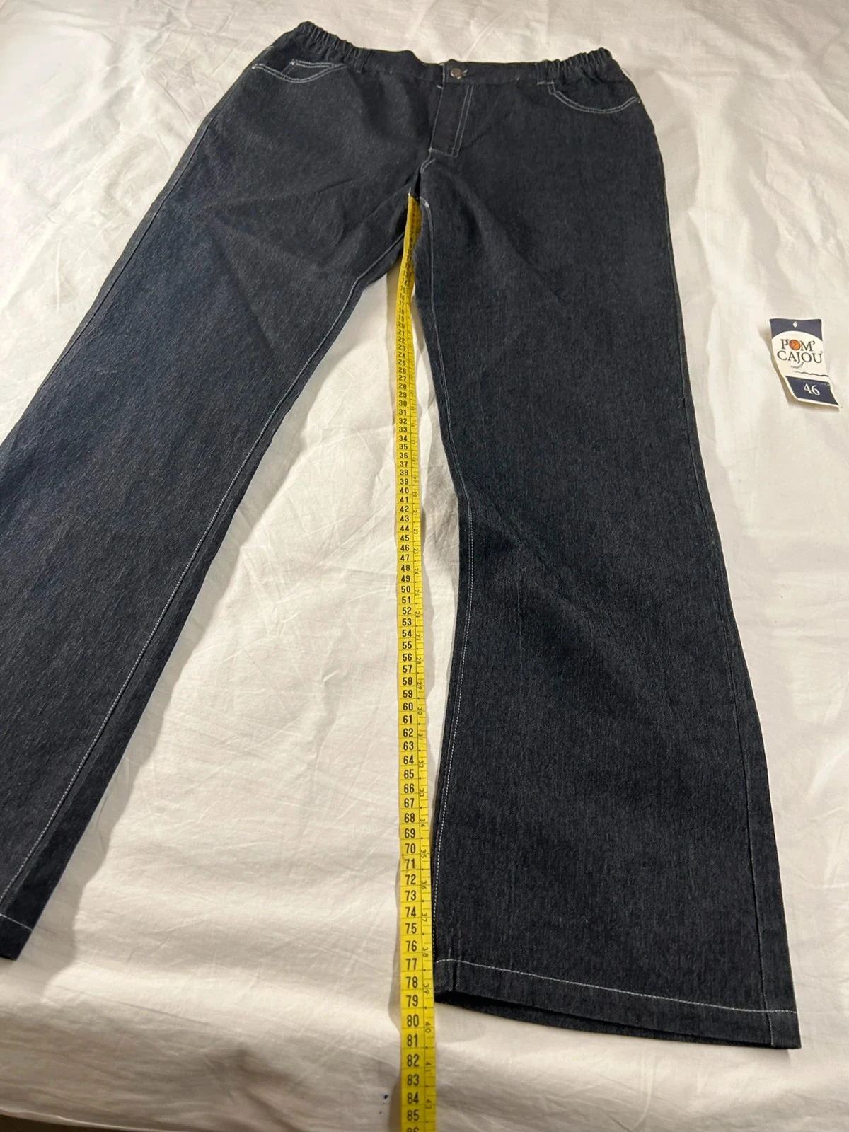 Calça jeans reta preta pom’cajou tamanho 46 nova – photo 6